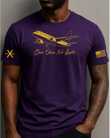 AEROHAUS Motivational T-Shirt - Royal Purple