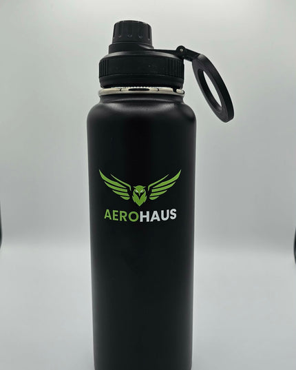 Aerohaus Wide Mouth Stainless Steel Water Bottle - Black