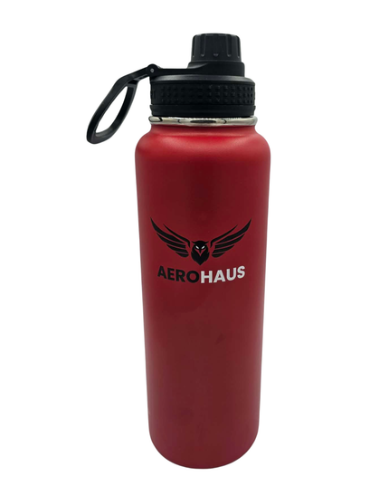 Aerohaus Wide Mouth Stainless Steel Water Bottle - Red