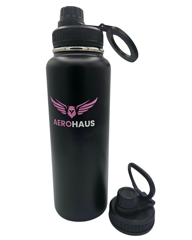 Aerohaus Wide Mouth Stainless Steel Water Bottle - Pink