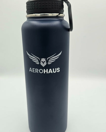 Aerohaus Wide Mouth Stainless Steel Water Bottle - Navy Blue