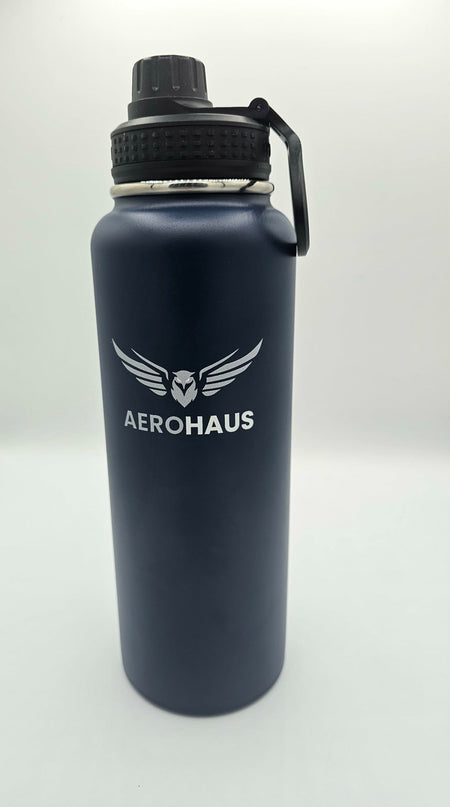 Aerohaus Wide Mouth Stainless Steel Water Bottle - Navy Blue