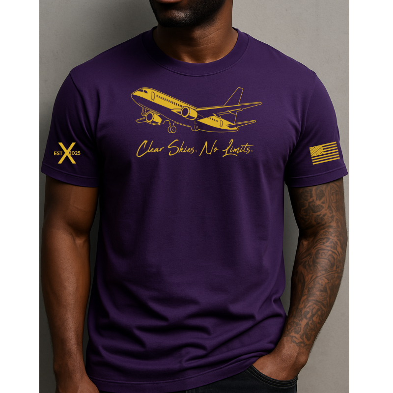 AEROHAUS Motivational T-Shirt - Royal Purple