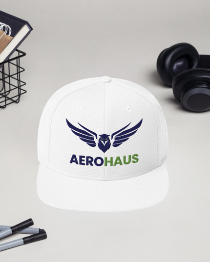 Aerohaus Snapback - Navy/Green Logo