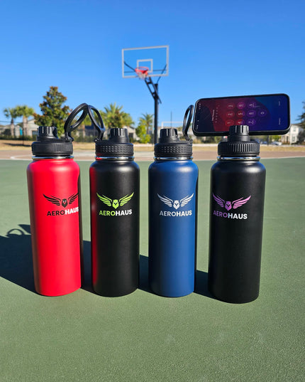 Aerohaus Wide Mouth Stainless Steel Water Bottle - Navy Blue