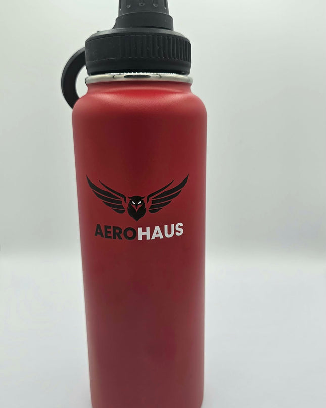Aerohaus Wide Mouth Stainless Steel Water Bottle - Red