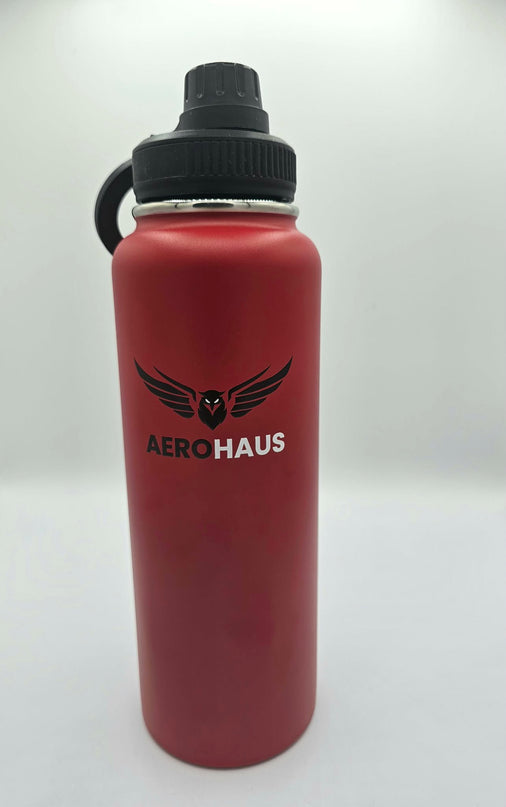 Aerohaus Wide Mouth Stainless Steel Water Bottle - Red