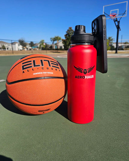 Aerohaus Wide Mouth Stainless Steel Water Bottle - Red