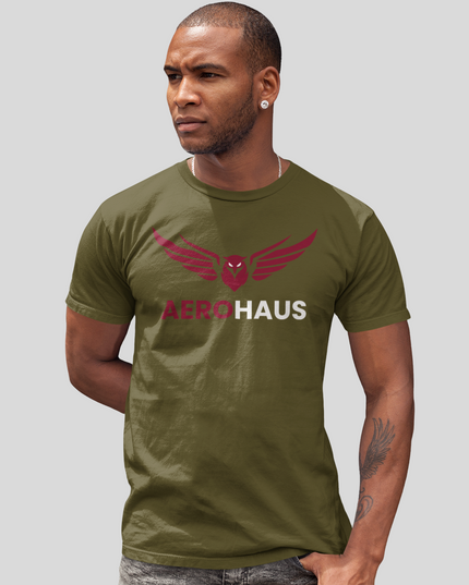 Aerohaus Unisex Classic Tee – Burgundy Eagle